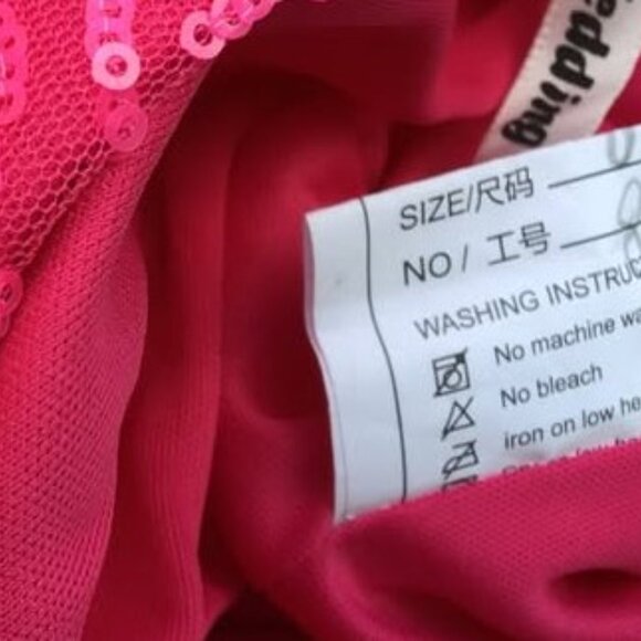 Bright Pink One Sleeve Formal Size 0 - Picture 5 of 5